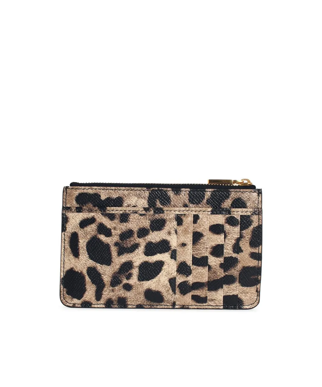 Leopard-Print Plaque Wallet