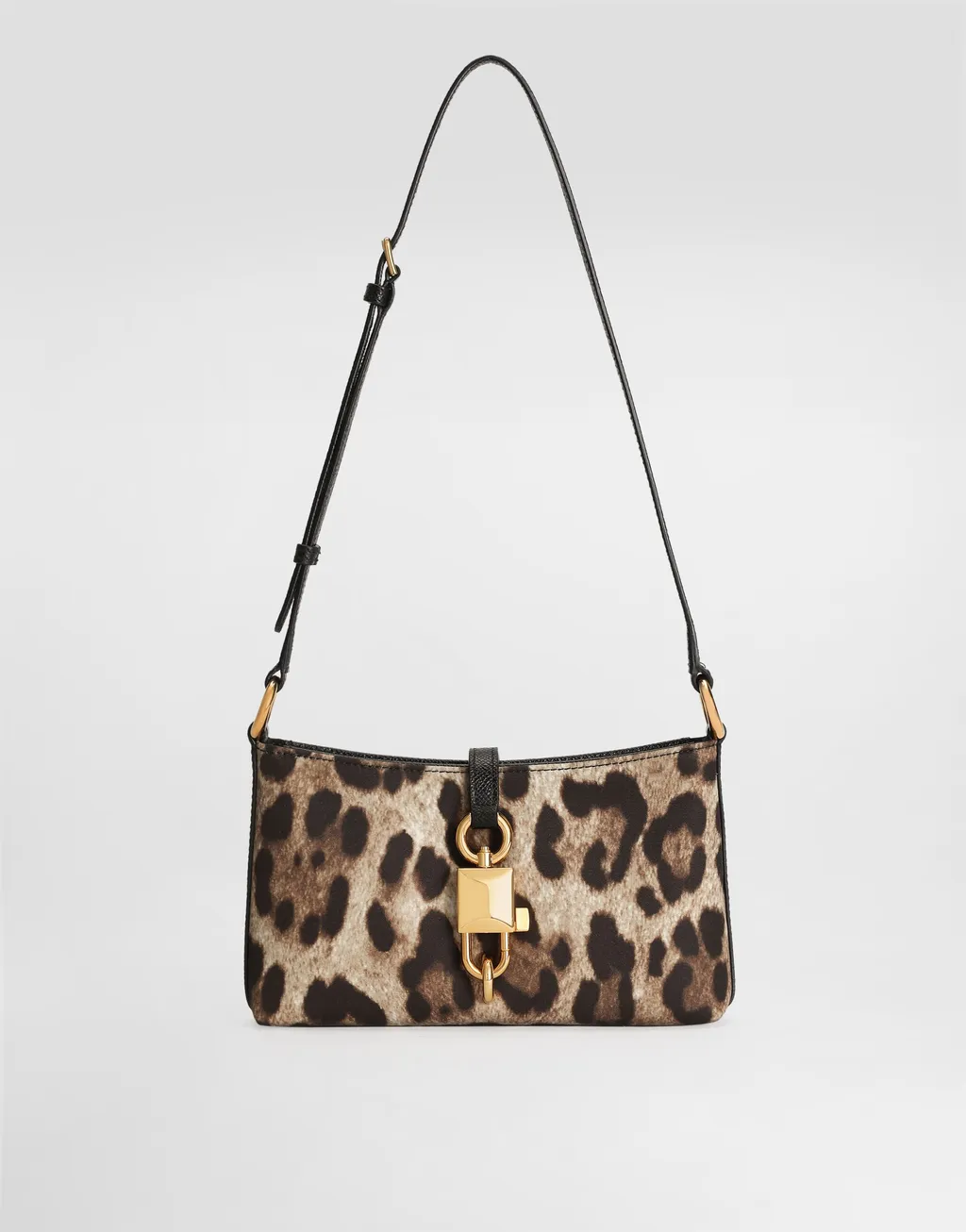 Dolce & Gabbana Leopard-Printed Lock Shoulder Bag