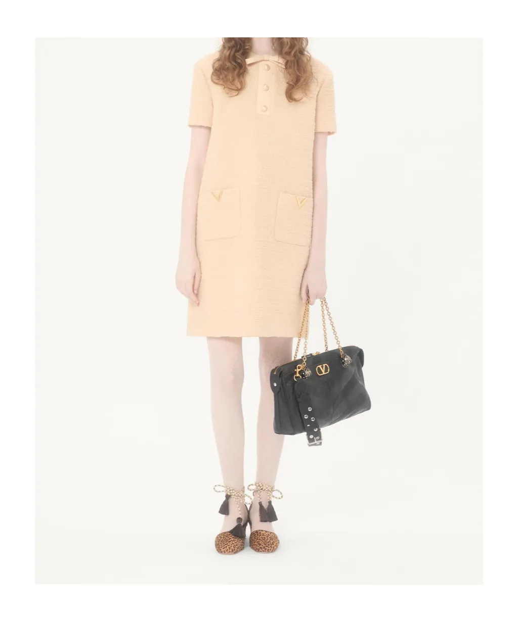 Short Dress In Curly Wool