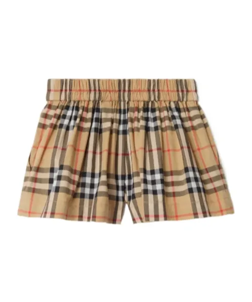 Burberry Kids Check Pattern Pleated Skirt