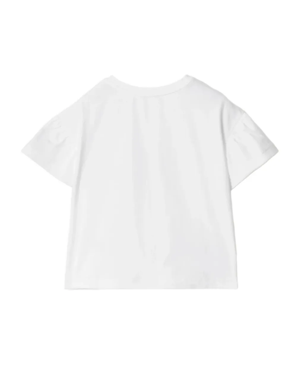 Burberry Kids Logo Embellished Crewneck T-Shirt