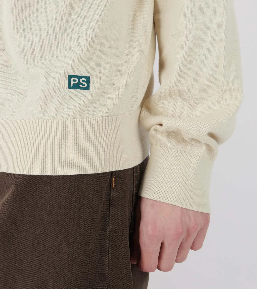 Long-Sleevedknittedpoloshirt