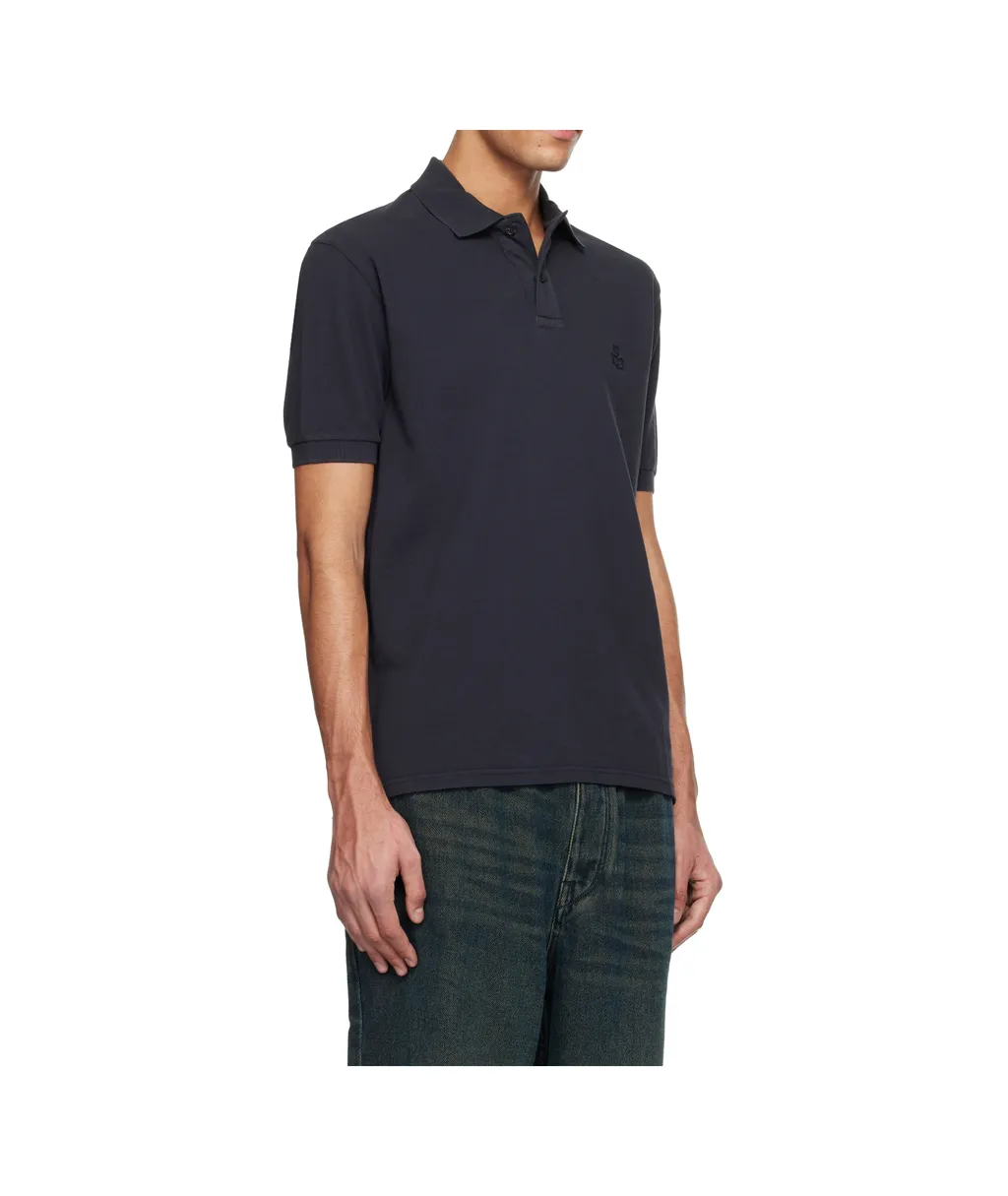 Isabel Marant Afko Logo Embroidered Buttoned Polo Shirt