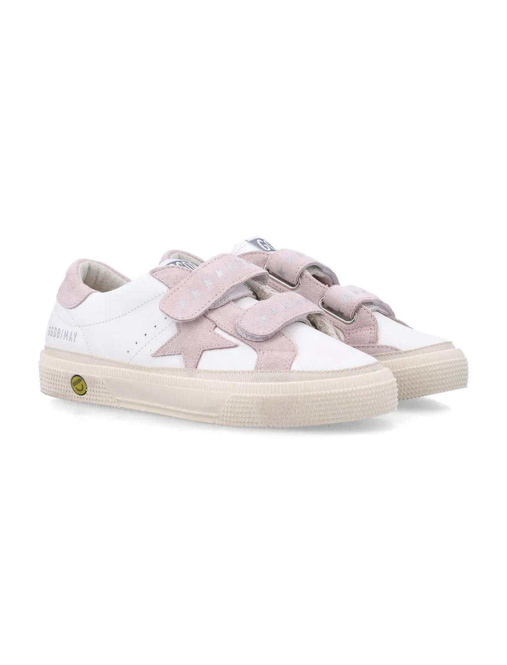 Golden Goose Kids May School Touch-Strap Sneakers