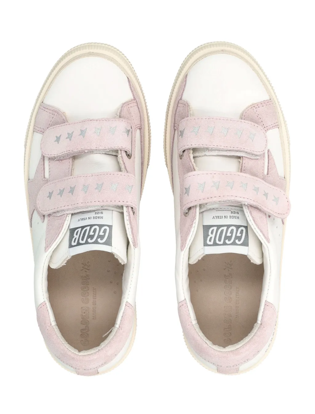 Golden Goose Kids May School Touch-Strap Sneakers