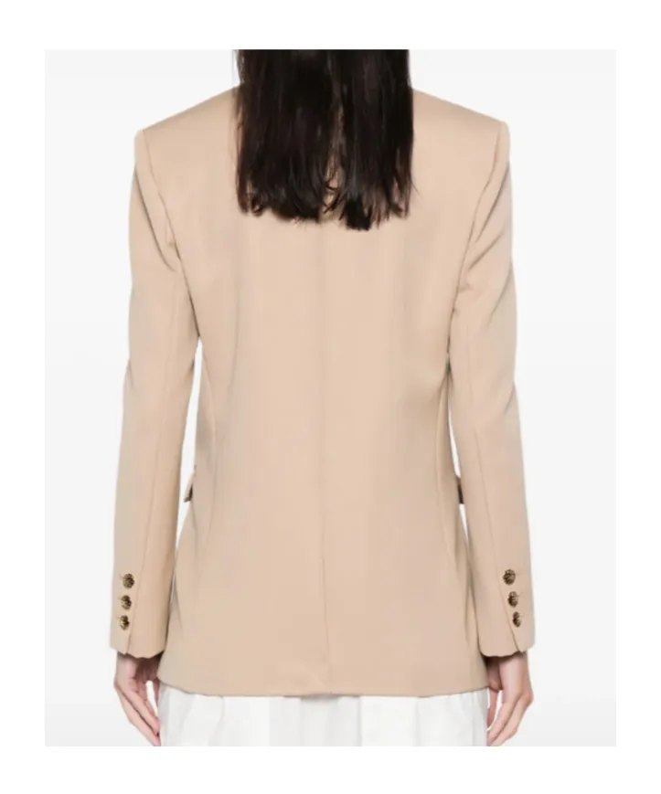 Double-Breasted Buttoned Blazer