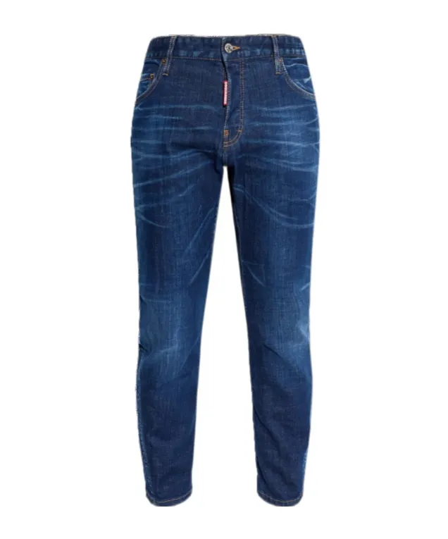 Dsquared2 Logo-Patch Straight Leg Jeans