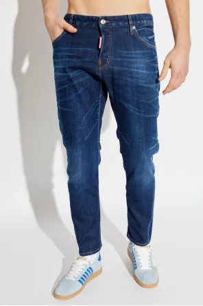 Dsquared2 Logo-Patch Straight Leg Jeans