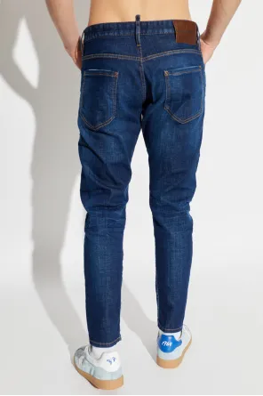 Dsquared2 Logo-Patch Straight Leg Jeans