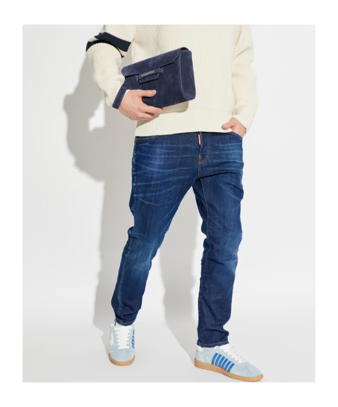 Dsquared2 Logo-Patch Straight Leg Jeans