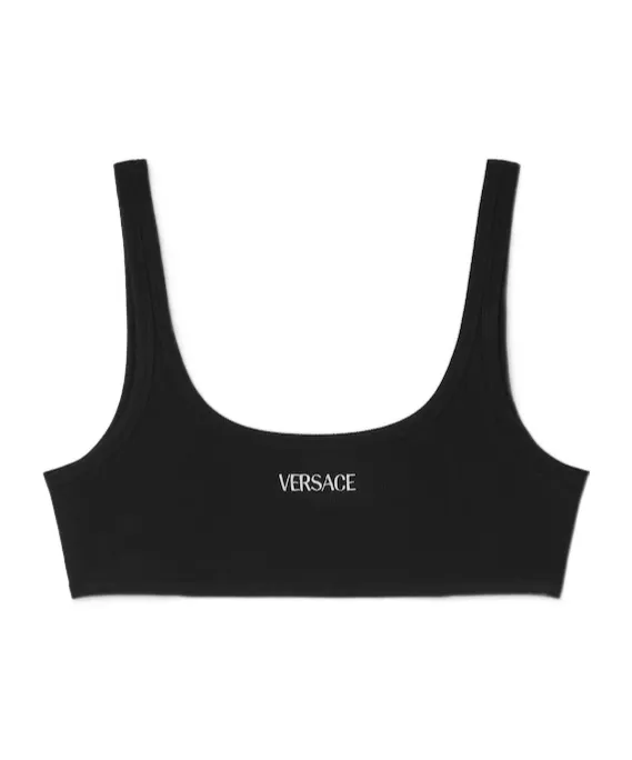 Versace Ribbed Cropped Top