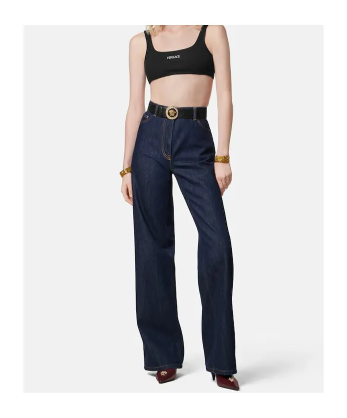 Versace Ribbed Cropped Top