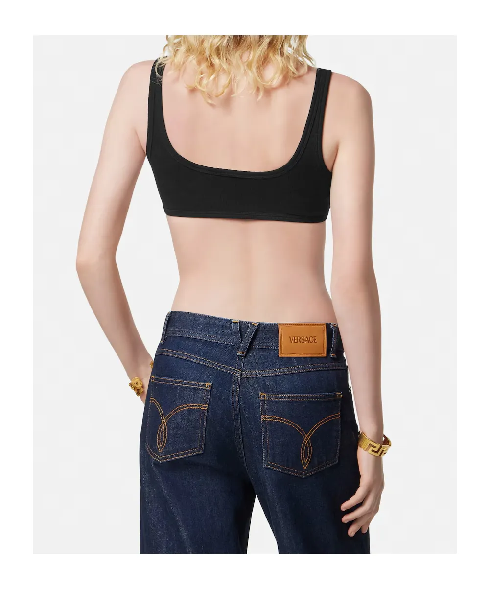 Versace Ribbed Cropped Top