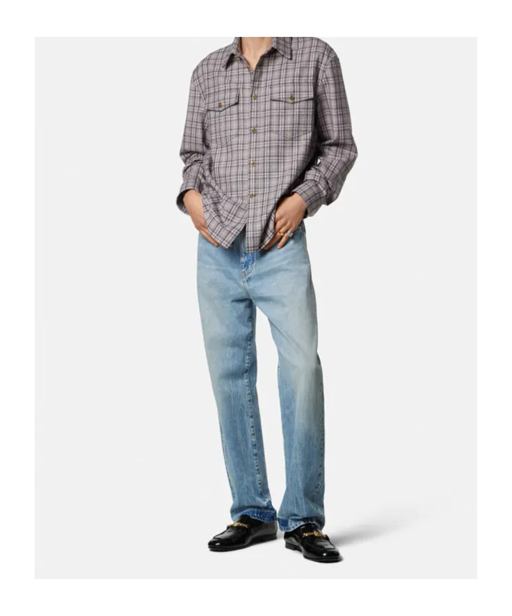 Versace Checked Flannel Shirt