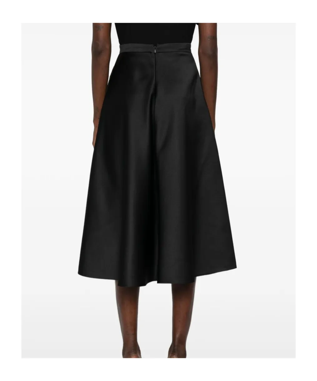 Chain-Embellished Midi Skirt