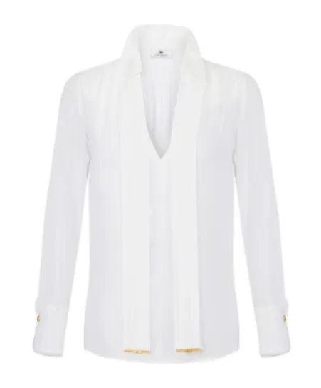 Elisabetta Franchi V-Neck Regular Fit Blouse
