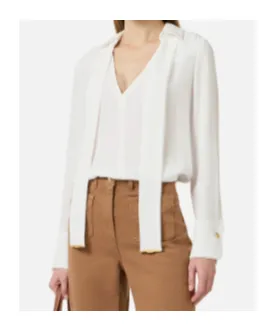 Elisabetta Franchi V-Neck Regular Fit Blouse