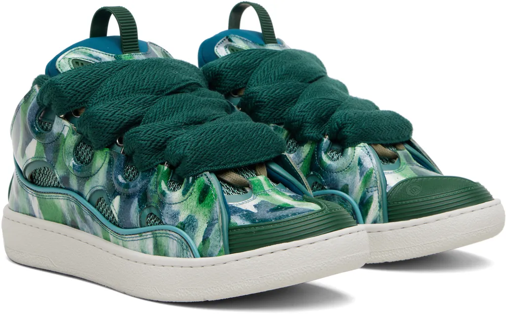 Sequined Leather Sneakers