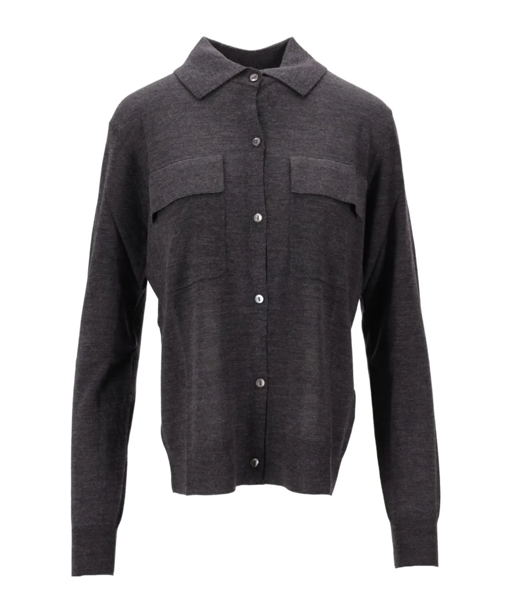 Pocket Collared Cardigan