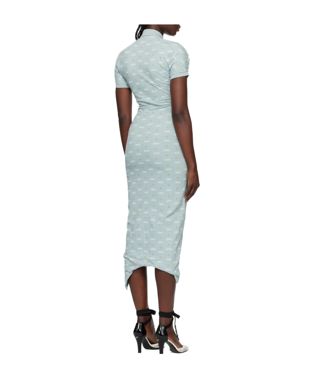 Printed Pleated Midi Dress