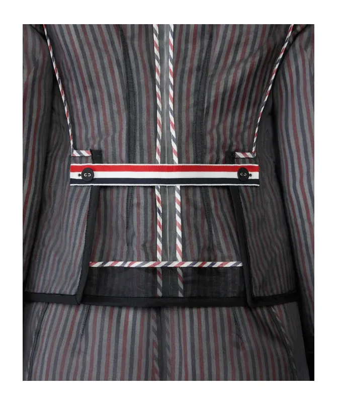 Striped Organza Blazer