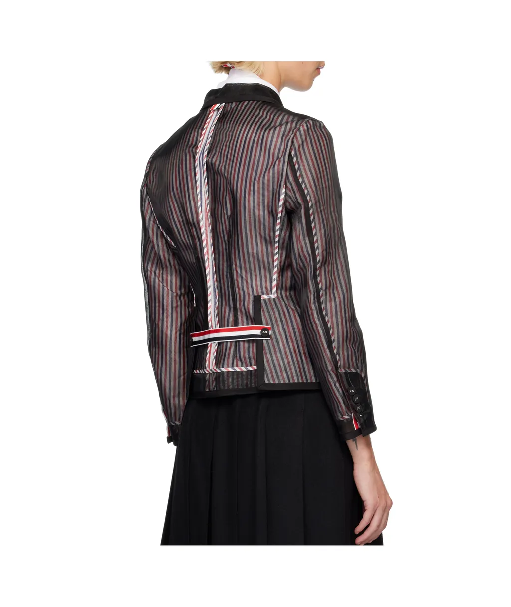 Striped Organza Blazer