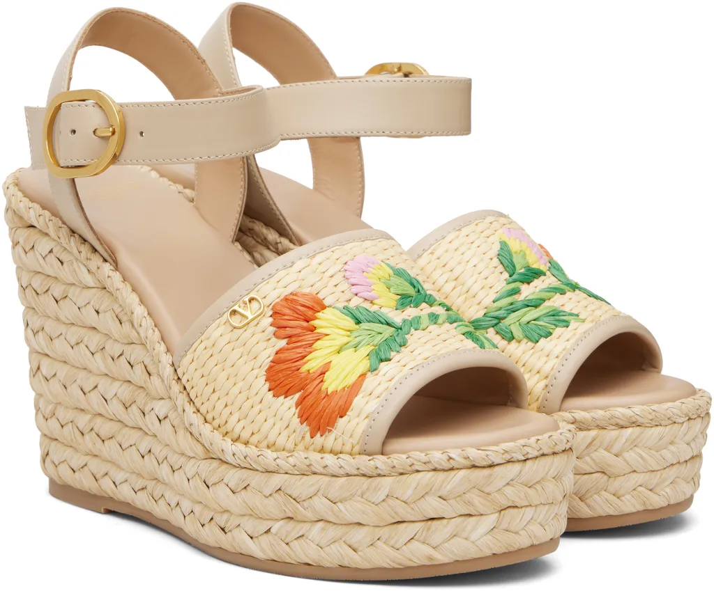 Valentino	Vlogo Signature Platform Wedge Sandals
