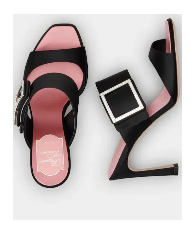Roger Vivier Trompette Satin Mules