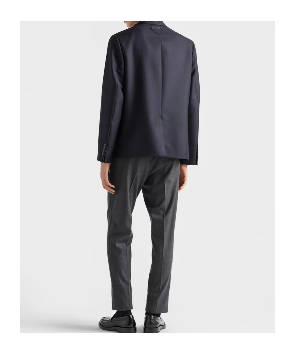 Single-Breasted Wool And Mohair Jacket