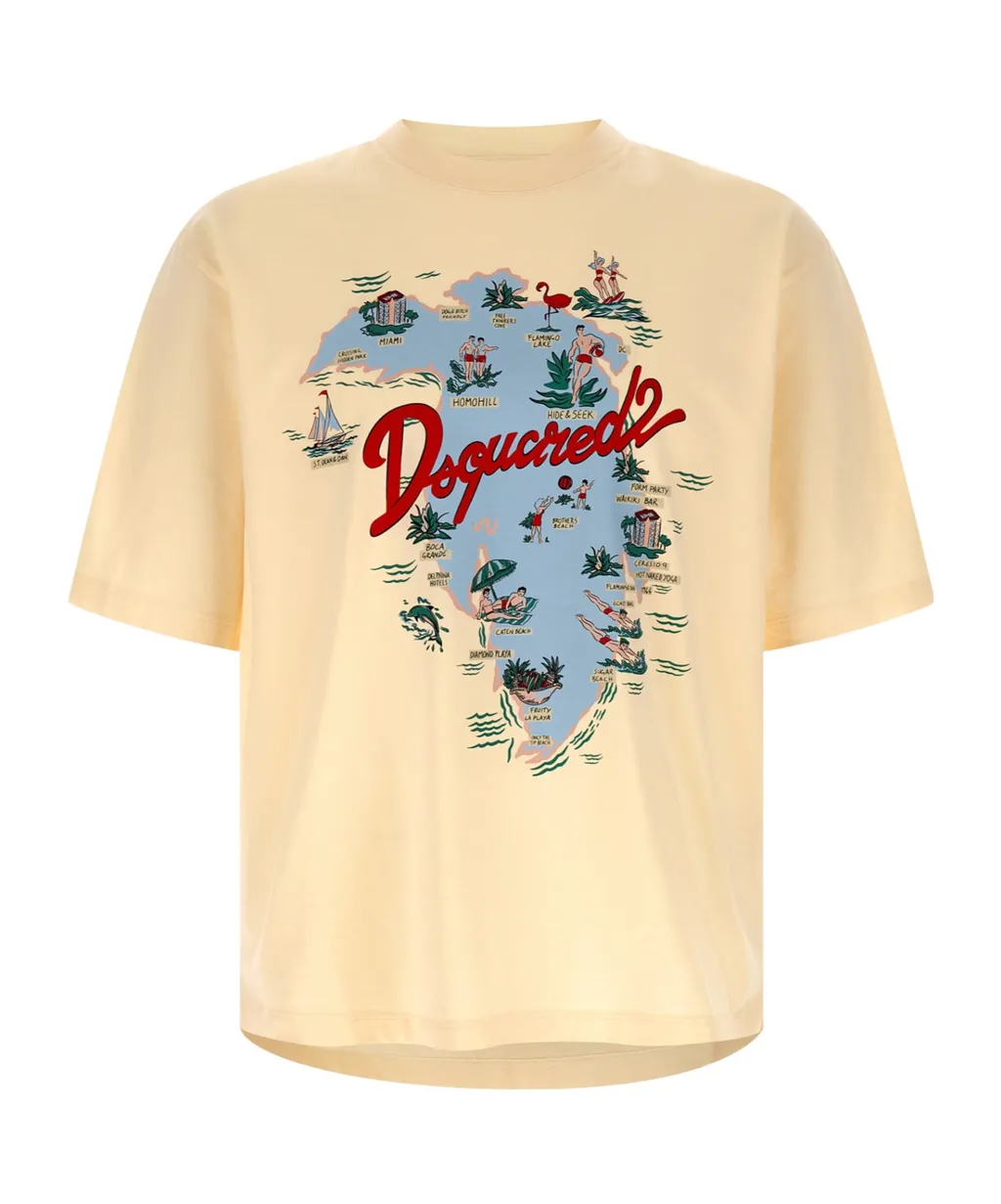 Dsquared2 Logo Printed Crewneck T-Shirt