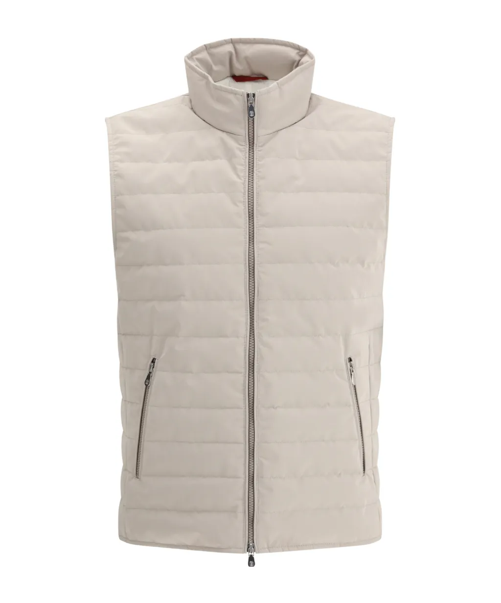 Zip Quilted Down Gilet