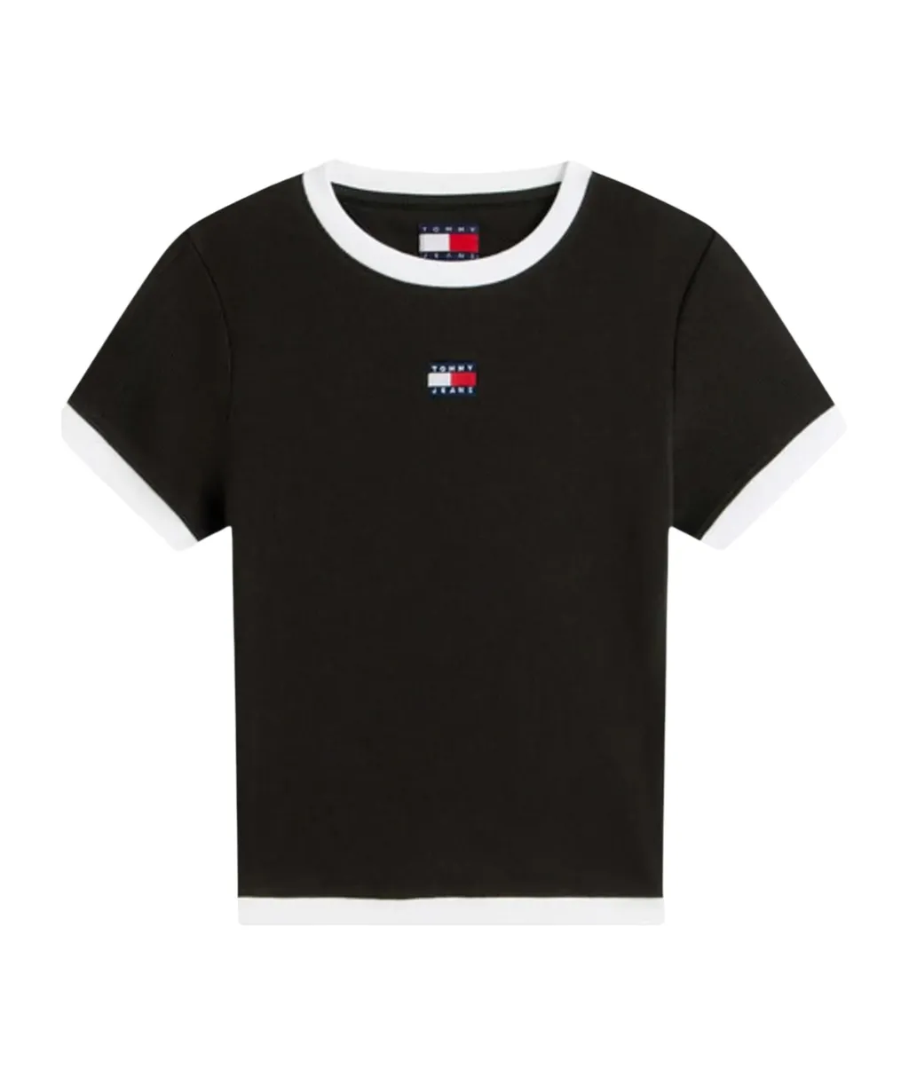 Tommy Badge Ribbed Slim T-Shirt