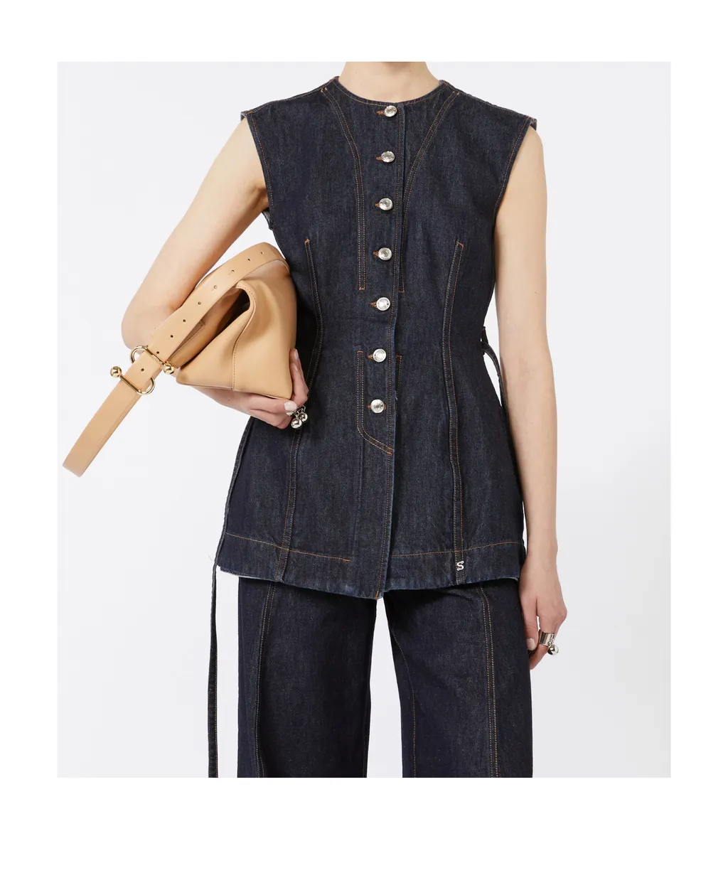 Sleeveless Denim Top