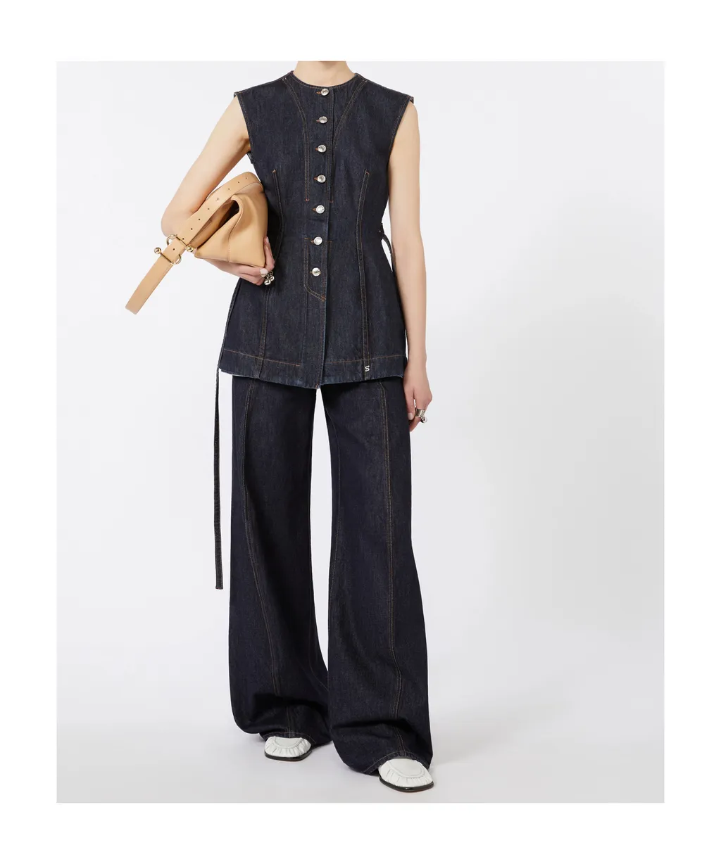 Sleeveless Denim Top