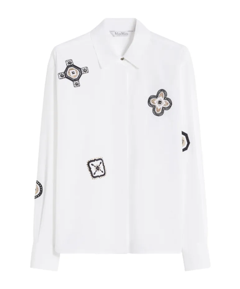 Embroidered Poplin Shirt