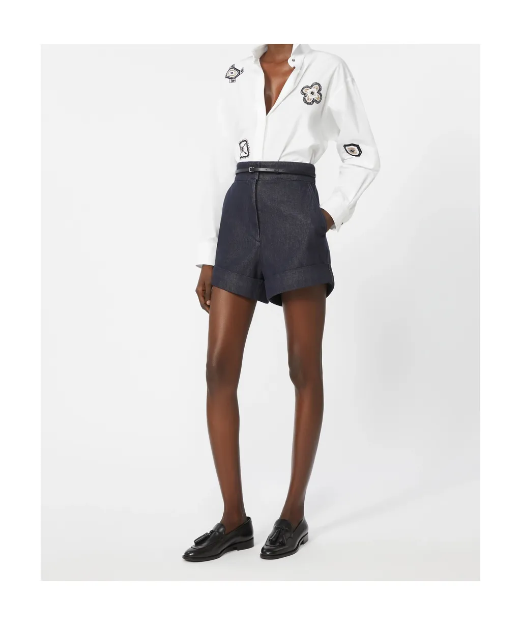 Embroidered Poplin Shirt