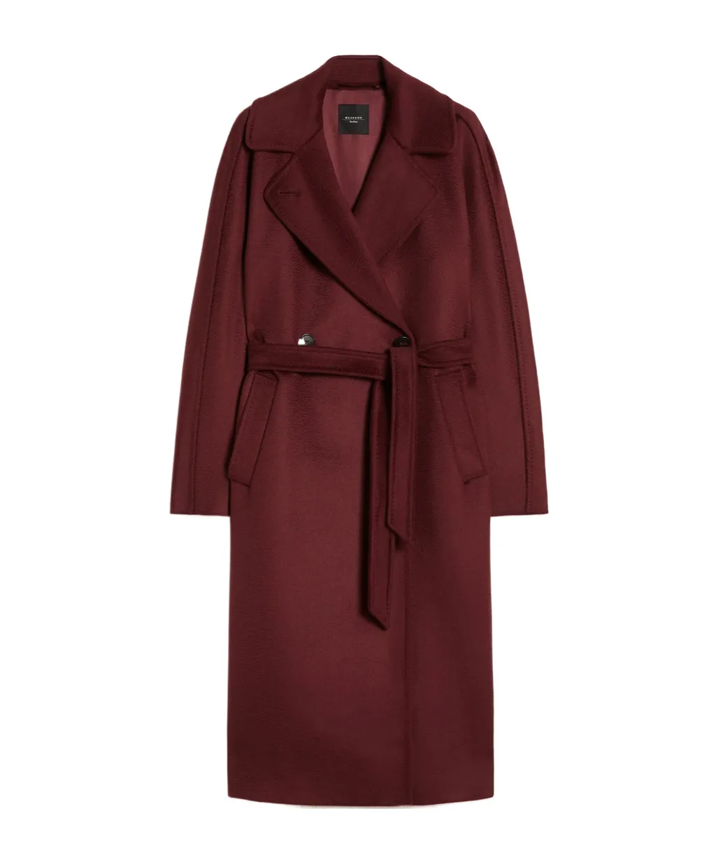 Wool Robe Coat - Bordeaux