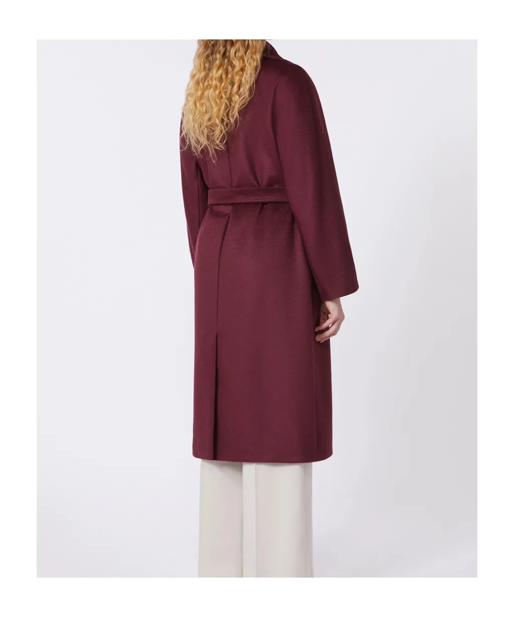Wool Robe Coat - Bordeaux