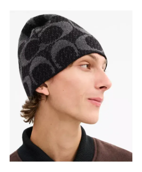 Logo-Patterned Beanie