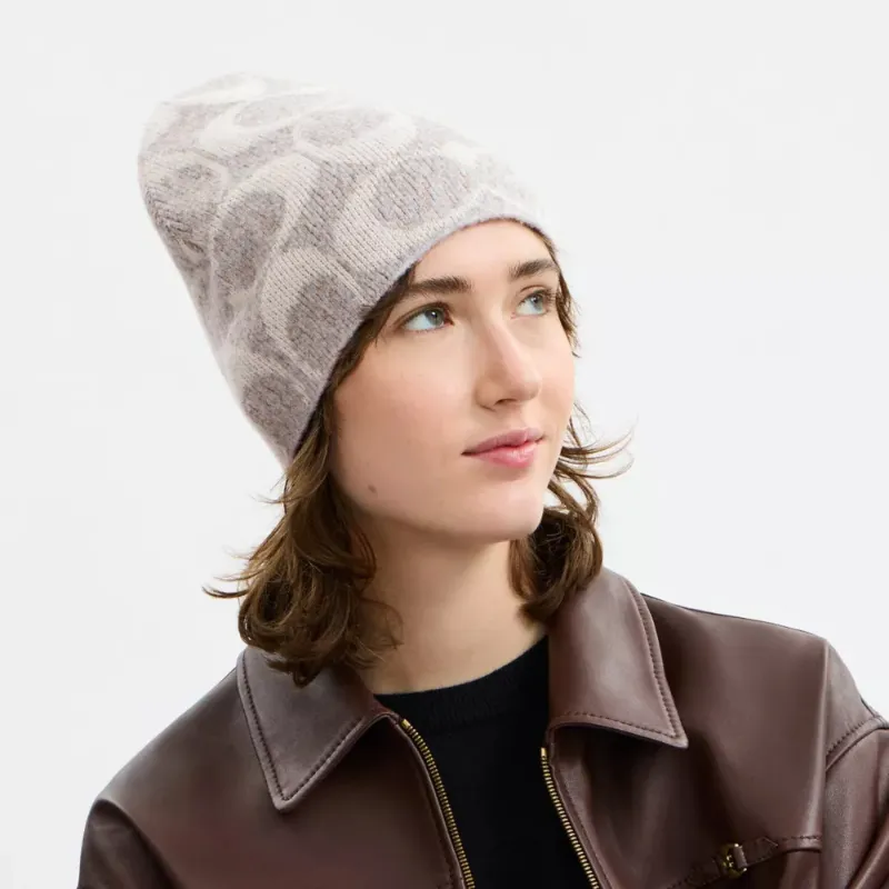 Maxi Signature Logo-Pattern Beanies