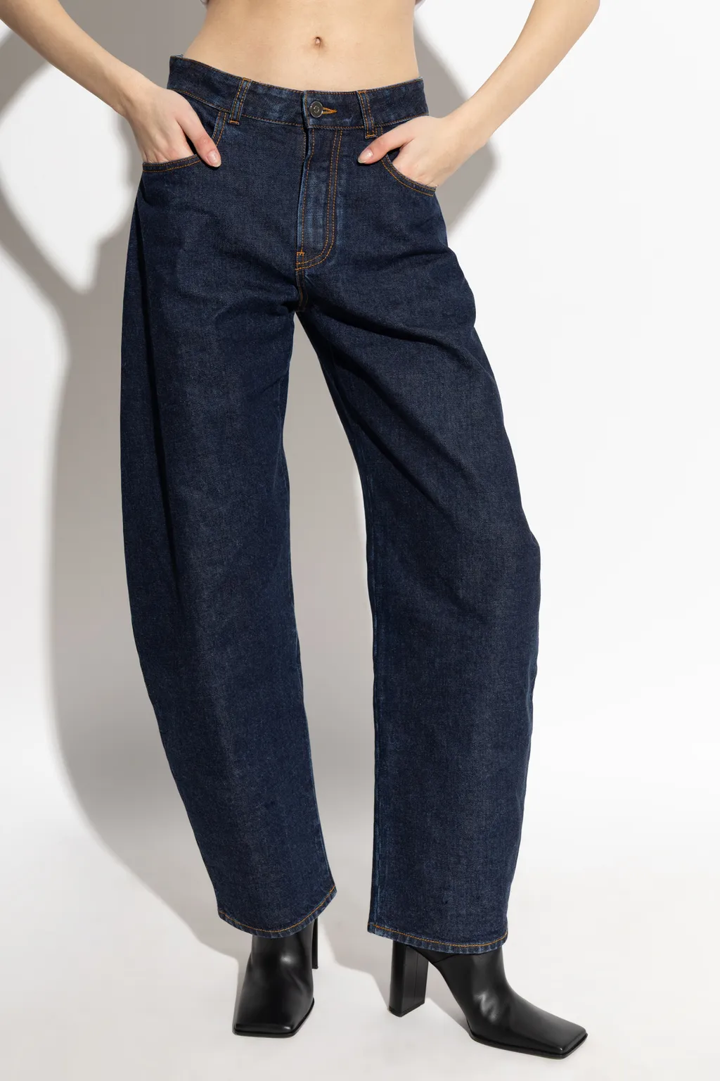 Alaa Low Round Denim Pants