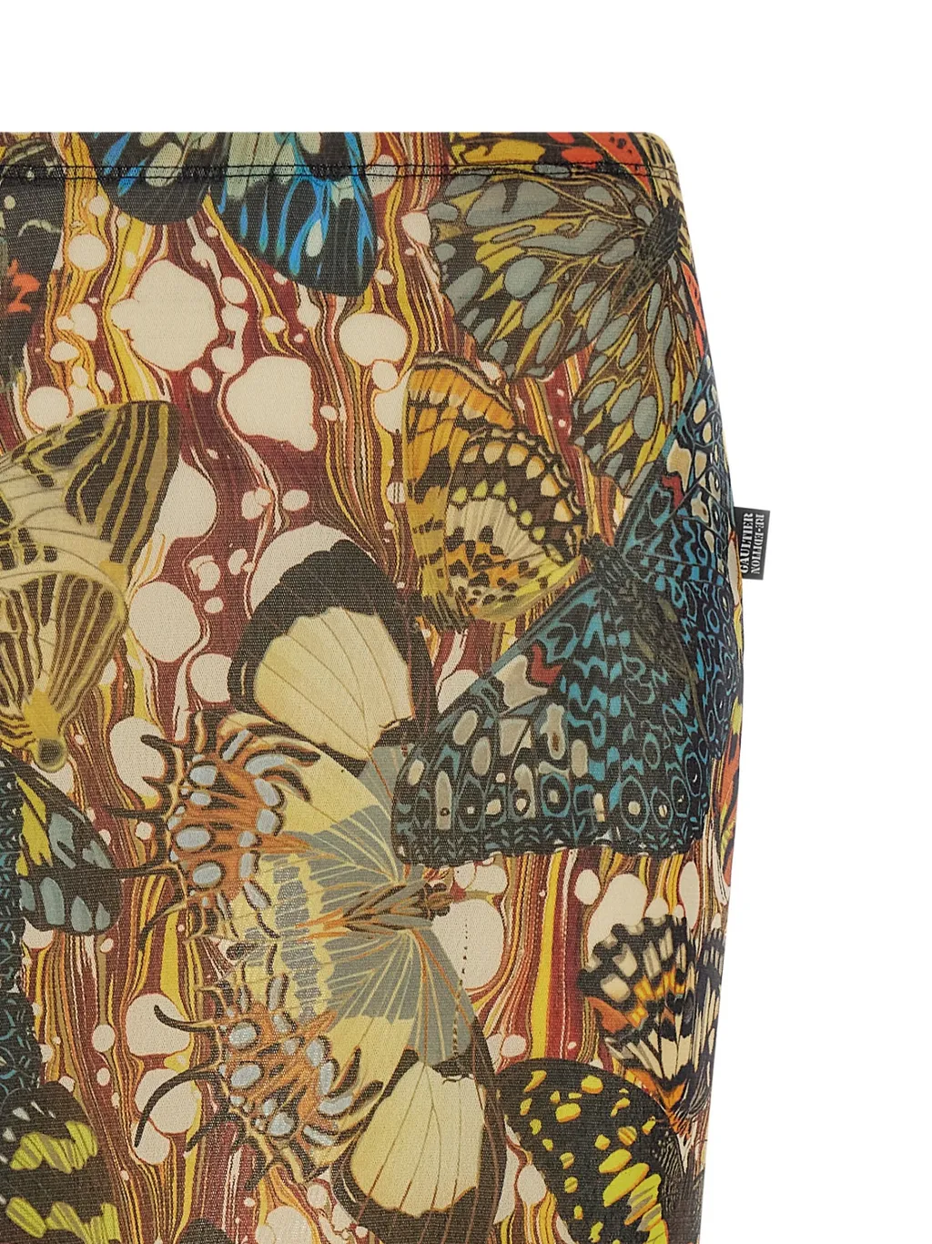 Jean Paul Gaultier Re-Edition Butterfly Printed Midi Skirt