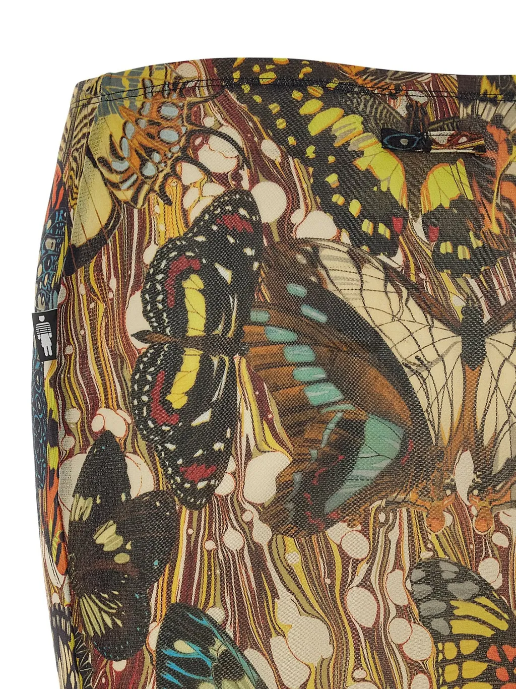 Jean Paul Gaultier Re-Edition Butterfly Printed Midi Skirt