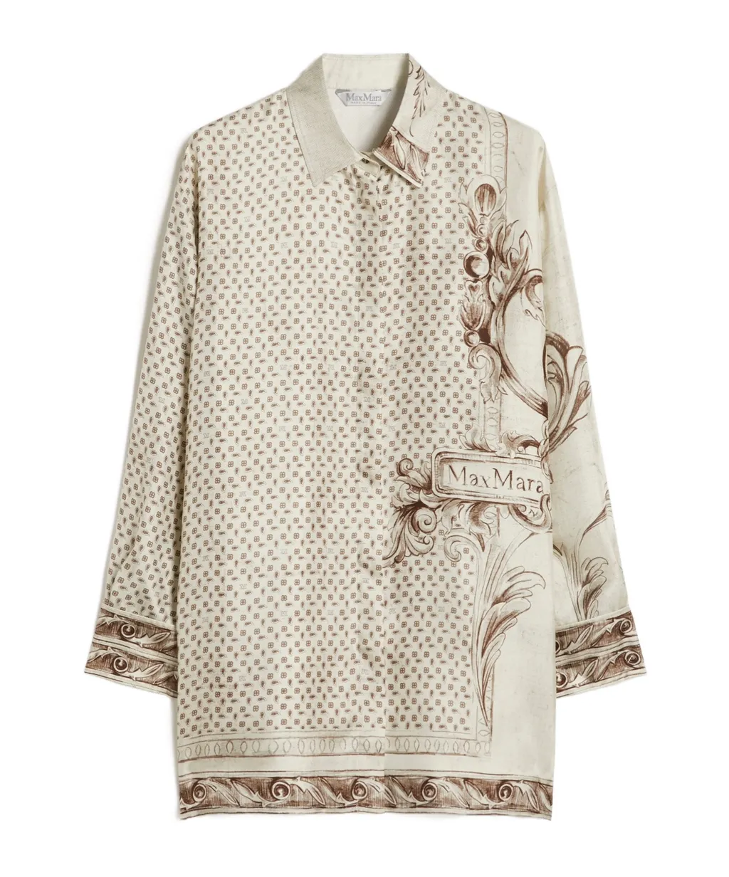 Printed Silk Twill Shirt