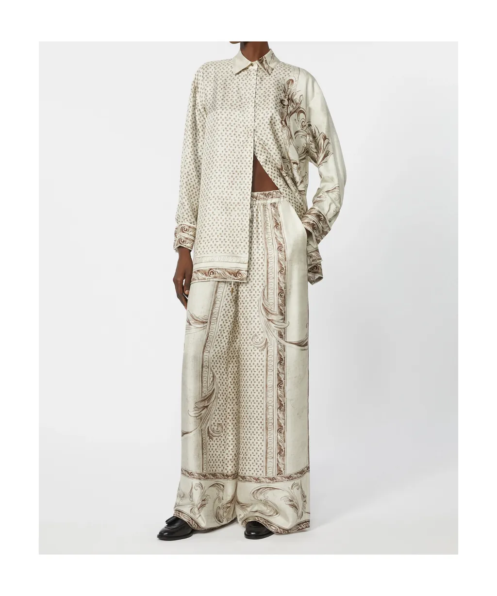 Printed Silk Twill Shirt