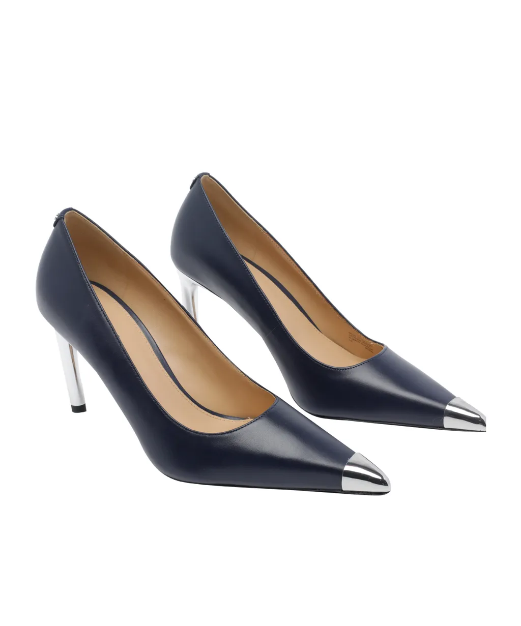 Michael Michael Kors Logo Plaque Pointed Toe Pumps