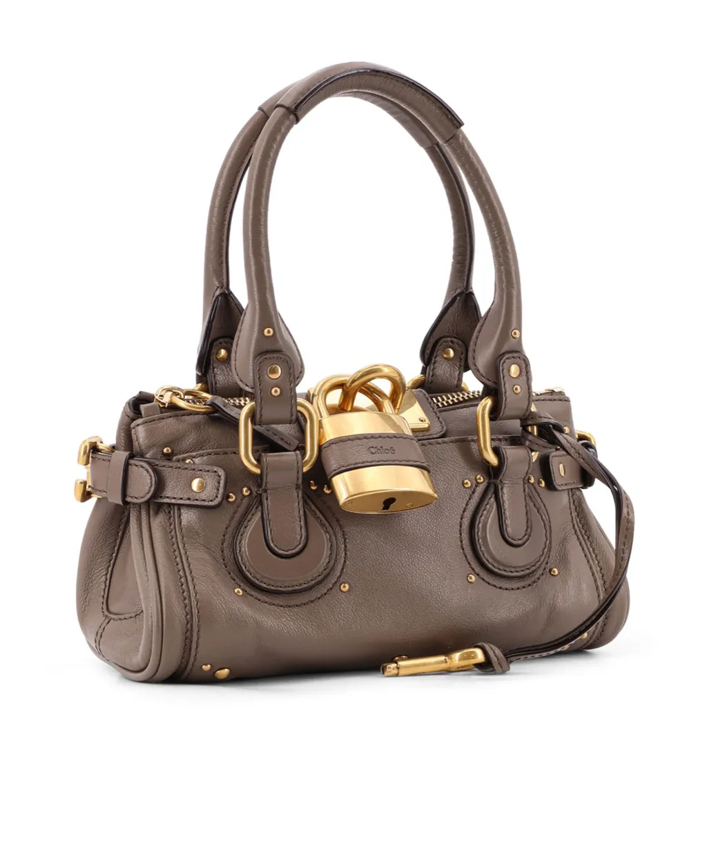 Small Paddington Letaher Tote Bag