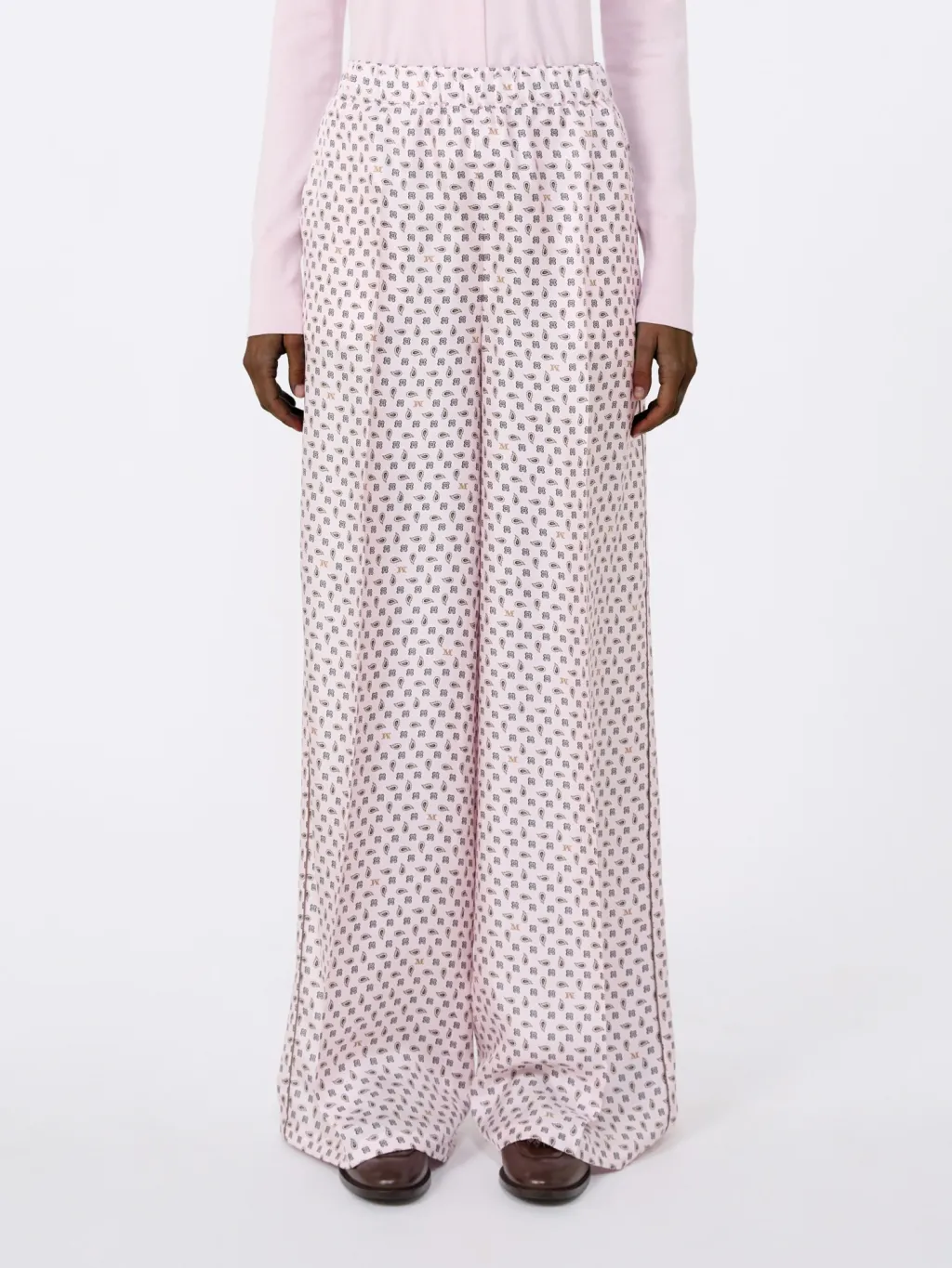 Printed Silk Trousers