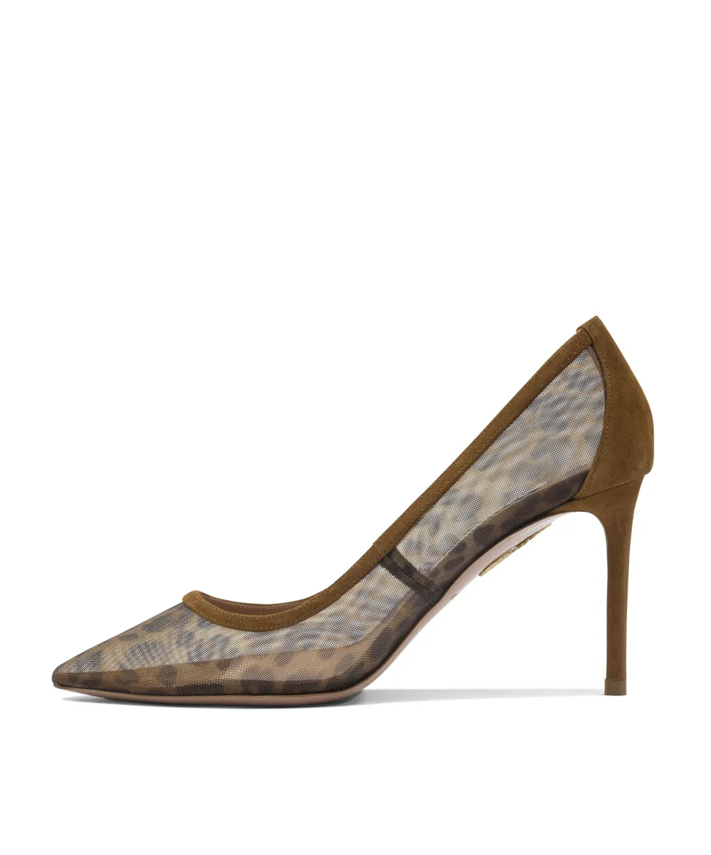 Aquazzura Leopard Printed Stiletto Heel Pumps