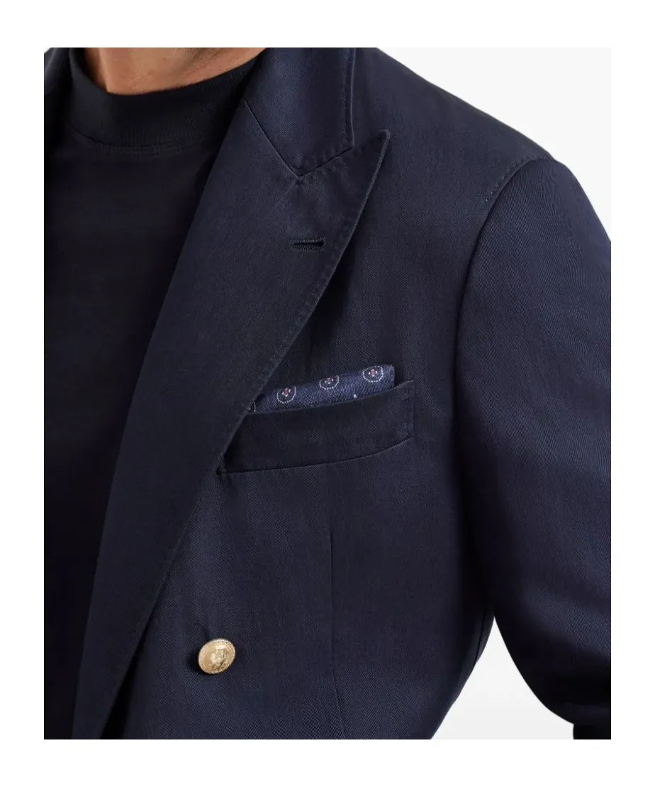 Geometric-Patterned Silk Pocket Square